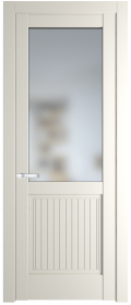   	Profil Doors 3.2.2 PM со стеклом перламутр белый